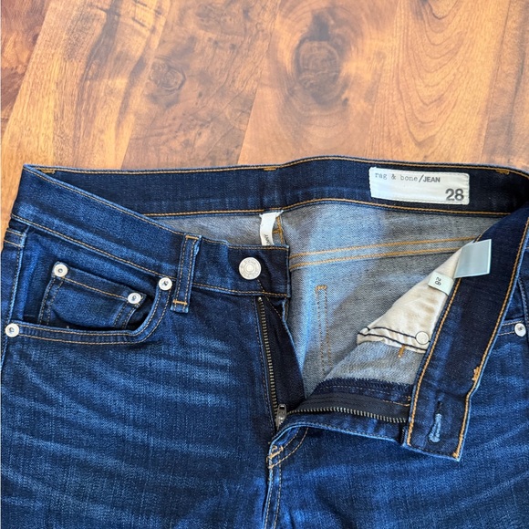 rag & bone Dark Blue Straight Leg Jeans - Picture 5 of 8